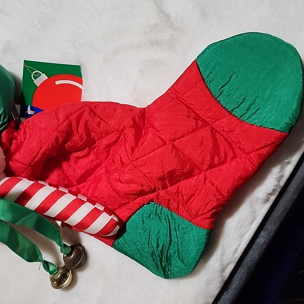 CHRISTMAS STOCKING  TEDDY BEAR 🧸 🐻  WITH JINGLE BELLS 🔔. - Picture 4 of 9